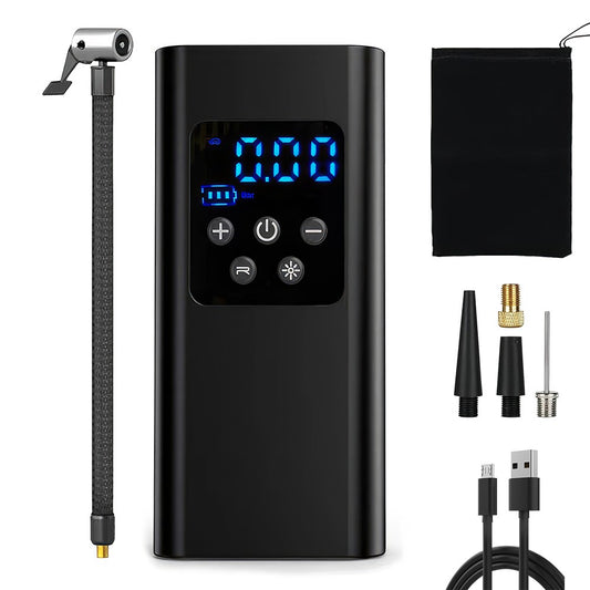 The Oz Bargains Store Company™ - Portable Cordless Car Tyre Inflator | 12V LCD Digital Air Compressor with 150 PSI Electric Pump