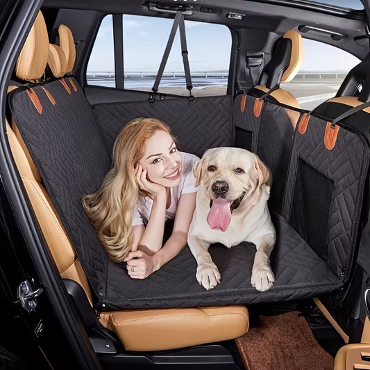 Oz Bargains Store Company™ - 7-in-1 Premium Dog Car Seat Cover | Waterproof Back Seat Protector with Mesh Window & Anti-Slip Design