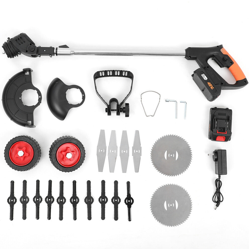 Oz Bargains™ TurboTrim Pro – 48V Cordless Grass Trimmer & 2-in-1 Brush Mower | Electric Whipper Snipper & Lawn Cutter