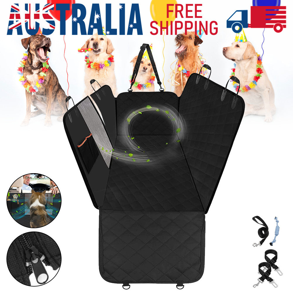 Oz Bargains™ PetRide Guard – Waterproof Non-Slip Dog Car Seat Hammock | Backseat Protector for Cats & Dogs