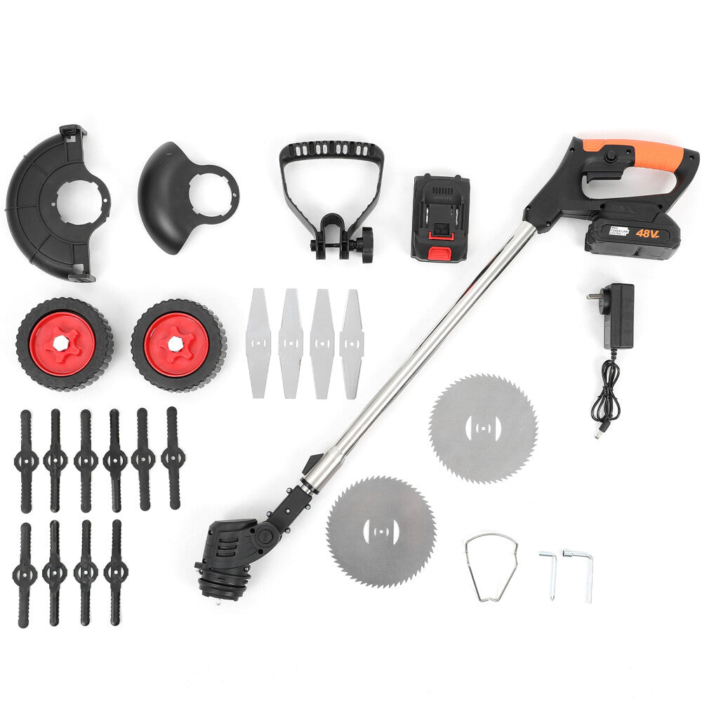 Oz Bargains™ TurboTrim Pro – 48V Cordless Grass Trimmer & 2-in-1 Brush Mower | Electric Whipper Snipper & Lawn Cutter