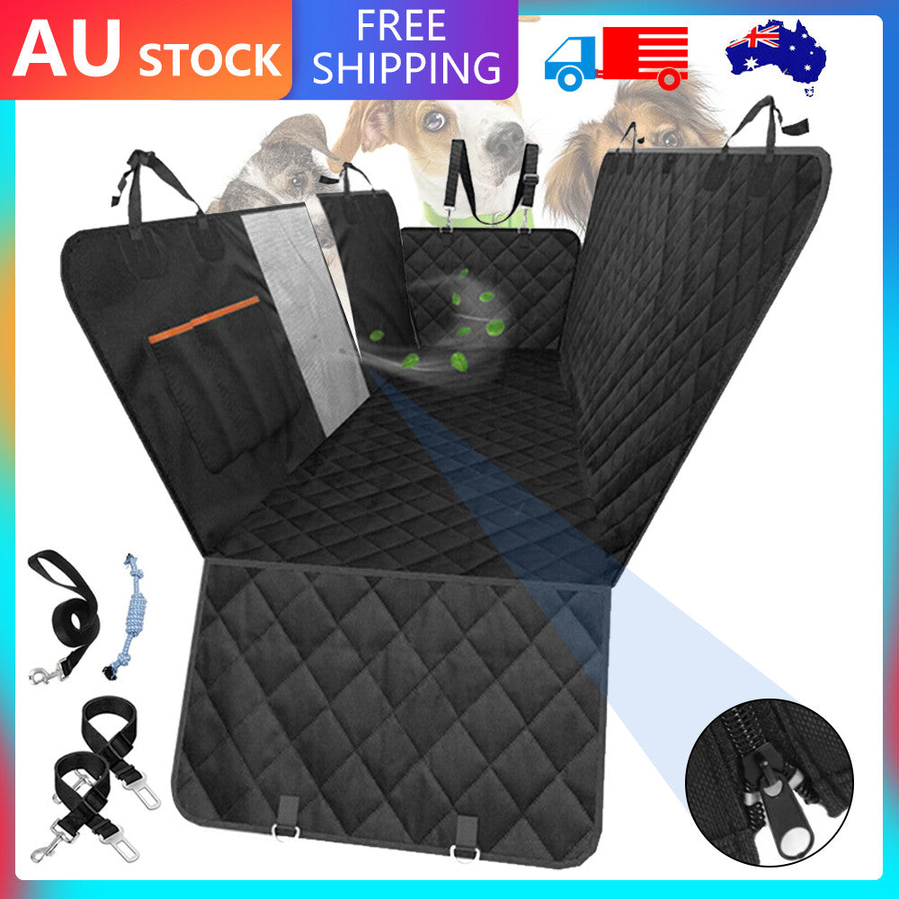 Oz Bargains™ PetRide Guard – Waterproof Non-Slip Dog Car Seat Hammock | Backseat Protector for Cats & Dogs